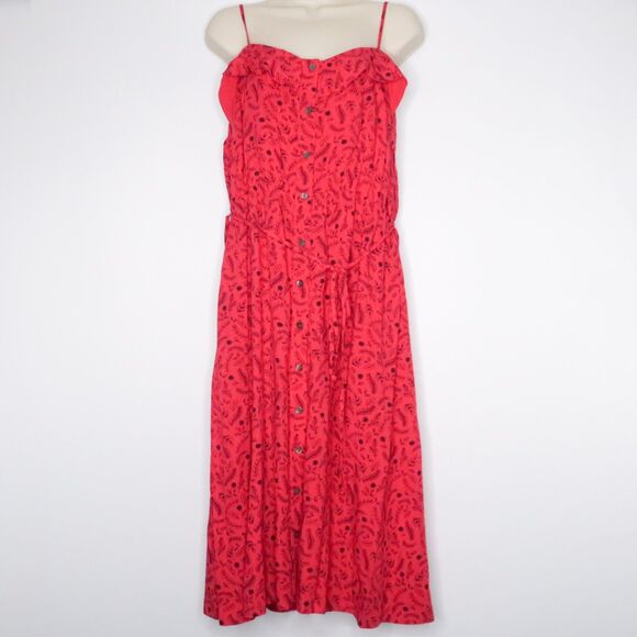 Universal Thread Womens Dress Size Large Pink Floral Vacation Italy Feminine - Picture 1 of 10